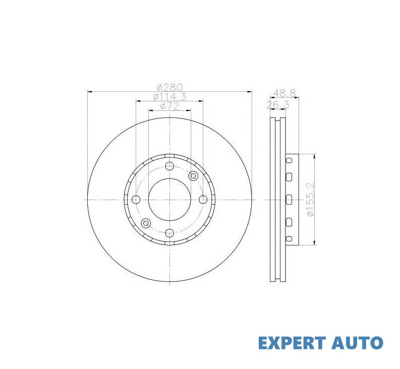 Disc frana Kia CARENS Mk II (FJ) 2002-2016 #2 0986