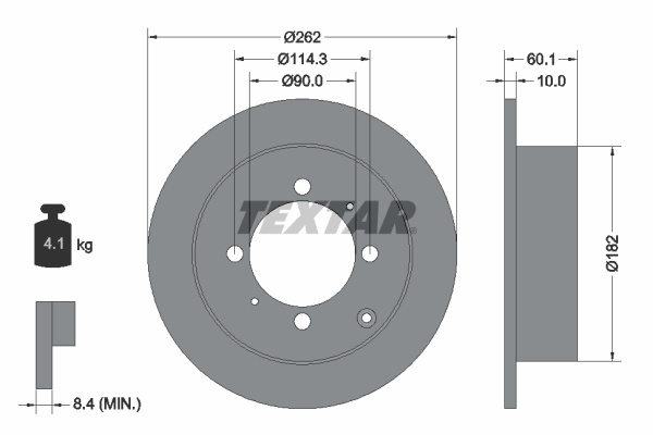 Disc frana # Kia Joice 2000 2001 2002 2003 2004 2005 2006 2007 2008 2009 2010 2011 2012 2013 2014 2015 2016 2017 2018 2019 2020 2021 2022 2023 2024 2025 # 92104000 # TEXTAR
