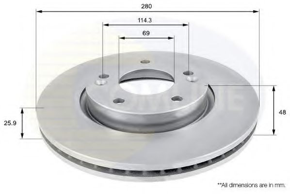 Disc frana KIA MAGENTIS (MG) (2005 - 2016) COMLINE