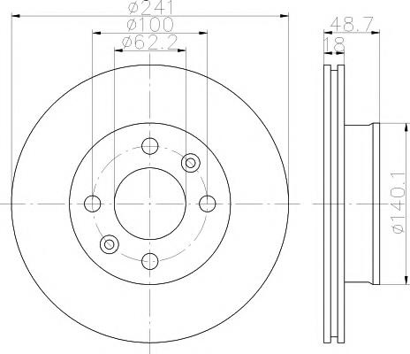 Disc frana KIA MORNING (BA), HYUNDAI i10 (PA), KIA MORNING (TA) - HELLA PAGID 8DD 355 112-791