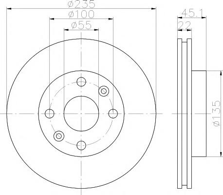 Disc frana KIA RIO combi (DC), KIA RIO limuzina (DC_) - HELLA PAGID 8DD 355 111-441