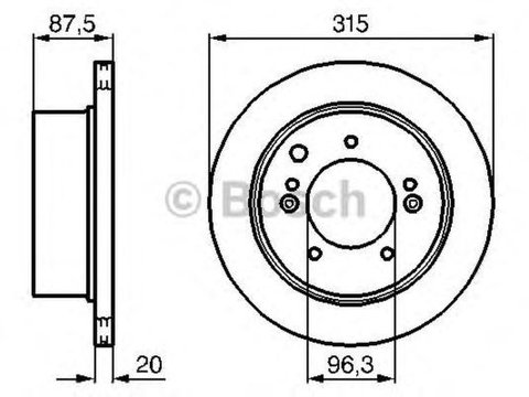 Disc frana KIA SORENTO I JC BOSCH 0986479232