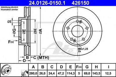 Disc frana KIA SOUL II (PS) (2014 - 2020) ATE 24.0