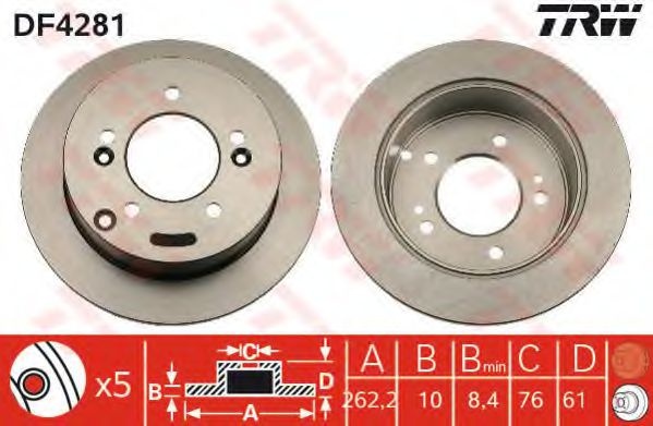 Disc frana KIA SPORTAGE (JE, KM) (2004 - 2016) TRW