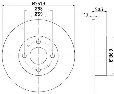 Disc frana LANCIA DELTA III (844) - Cod intern: W2