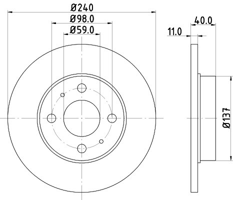 Disc frana LANCIA YPSILON (843) (2003 - 2011) KRIEGER 0950004284 piesa NOUA