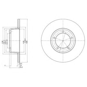 Disc frana LAND ROVER DEFENDER Cabrio (LD) (1990 - 2016) DELPHI BG2297