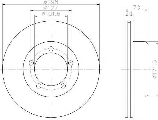 Disc frana LAND ROVER DEFENDER pick-up (LD_) (1995 - 2016) Textar 92061300