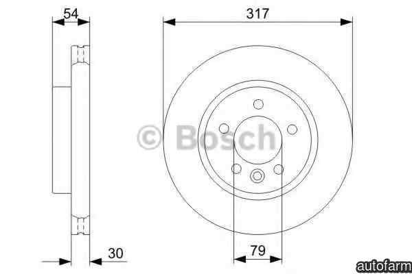 Disc frana LAND ROVER DISCOVERY III TAA BOSCH 0 98