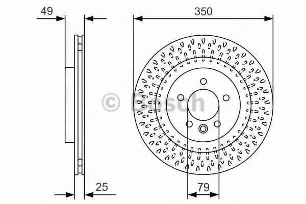 Disc frana LAND ROVER RANGE ROVER IV (LG) (2012 - 2016) BOSCH 0 986 479 D31 piesa NOUA