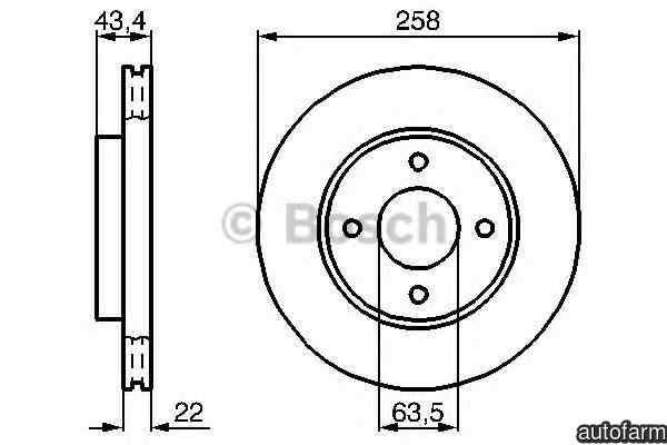 Disc frana MAZDA 2 DY BOSCH 0 986 478 892