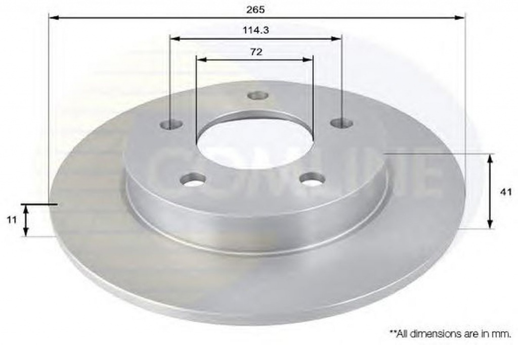 Disc frana MAZDA 3 BK COMLINE ADC0448
