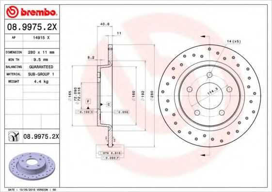 Disc frana MAZDA 3 limuzina (BK) (1999 - 2009) BRE