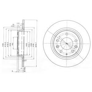 Disc frana MAZDA 323 F/P Mk VI (BJ) (1998 - 2004) DELPHI BG3875C