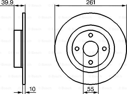 Disc frana MAZDA 323 S VI (BJ), Sedan, 05.1998 - 05.2004 BOSCH 0 986 479 128