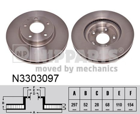 Disc frana # Mazda Atenza 2012 2013 2014 2015 2016 2017 2018 2019 2020 2021 2022 2023 2024 2025 # N3303097 # NIPPARTS