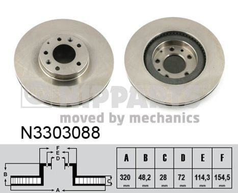 Disc frana ~ Mazda Cx-9 2006 2007 ~ N3303088 ~ NIPPARTS