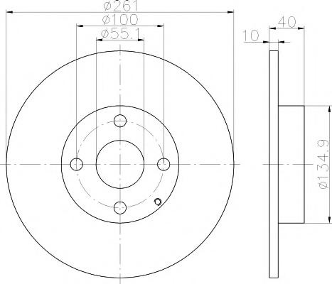 Disc frana MAZDA ETUDE VI (BJ), MAZDA ETUDE VI (BJ), TOYOTA (GAC) CAMRY - HELLA PAGID 8DD 355 110-861