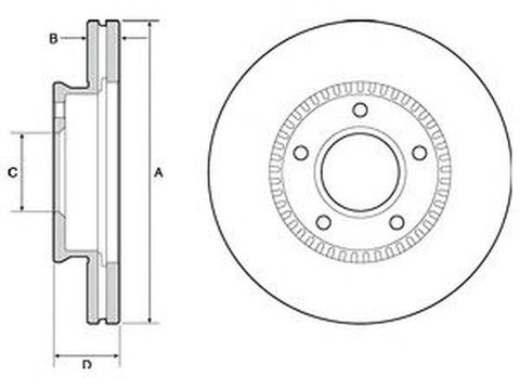 Disc frana MAZDA MPV I LV DELPHI BG4663C