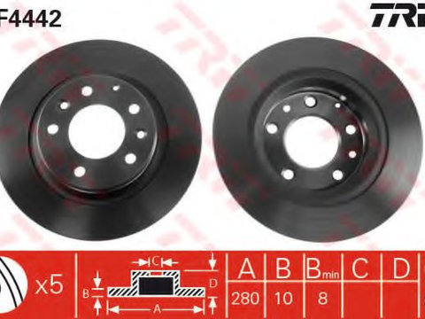 Disc frana MAZDA MX-5 Mk III (NC) (2005 - 2020) TRW DF4442