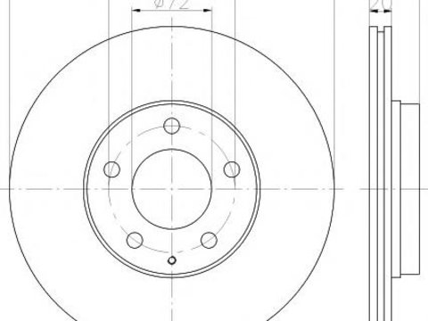 Disc frana MAZDA RX 7 Mk III (FD) - HELLA PAGID 8DD 355 113-371