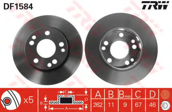 Disc frana MERCEDES 190 (W201) (1982 - 1993) QWP WBD166