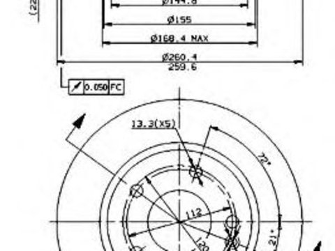 Disc frana MERCEDES A-CLASS (W168) (1997 - 2004) MTR 12108554