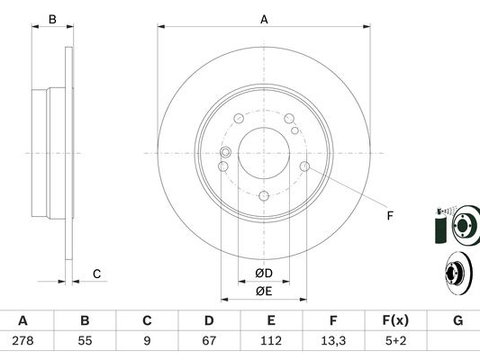 Disc frana MERCEDES-BENZ 124 1985-1993 BOSCH 0986478325