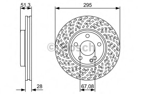 Disc frana MERCEDES-BENZ B-CLASS (W246, W242) (2011 - 2016) BOSCH 0 986 479 A02