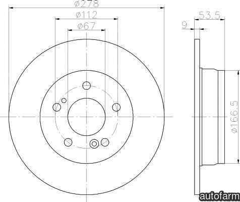 Disc frana MERCEDES-BENZ C-CLASS combi S202 TEXTAR