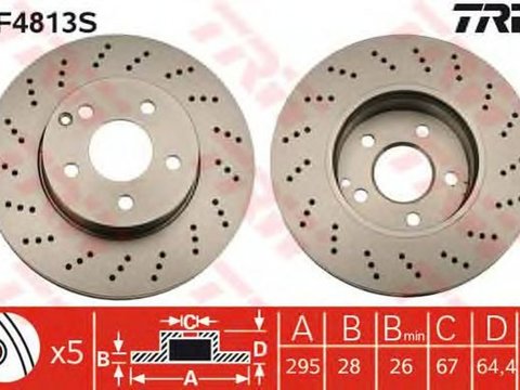 Disc frana MERCEDES-BENZ C-CLASS cupe C204 TRW DF4813S