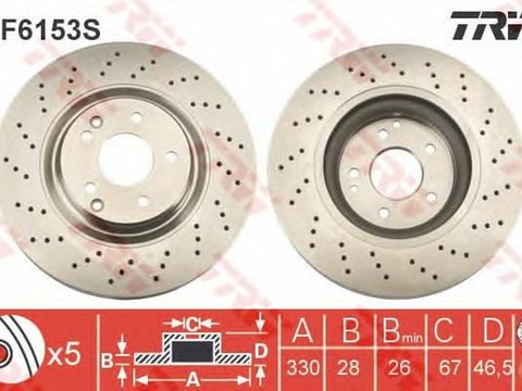 Disc frana MERCEDES-BENZ C-CLASS T-Model S203 TRW DF6153S