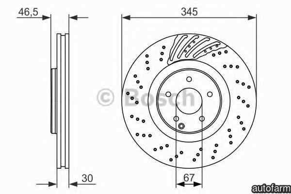 Disc frana MERCEDES-BENZ C-CLASS T-Model S203 BOSCH 0 986 479 651