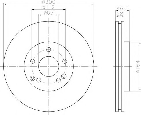 Disc frana MERCEDES-BENZ CLC-CLASS (CL203) (2008 - 2011) TEXTAR 92106005