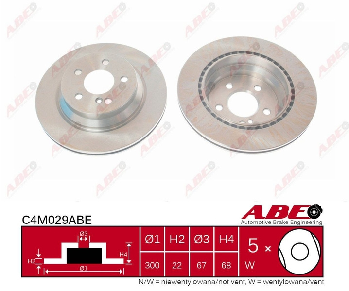 Disc frana MERCEDES-BENZ CLS C218 Producator ABE C