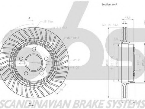 Disc frana MERCEDES-BENZ E-CLASS cupe C207 sbs 18152033105