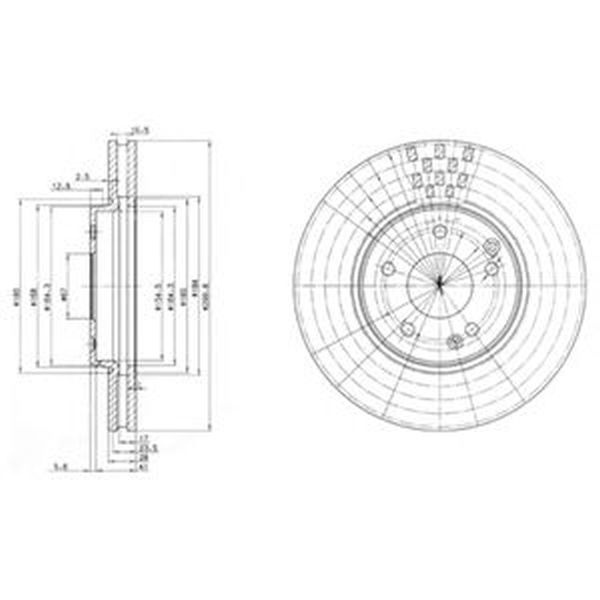 Disc frana MERCEDES-BENZ E-CLASS W210 DELPHI BG339