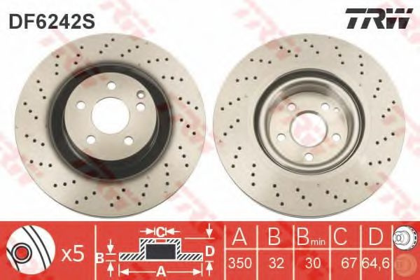 Disc frana MERCEDES-BENZ E-CLASS (W211) (2002 - 20