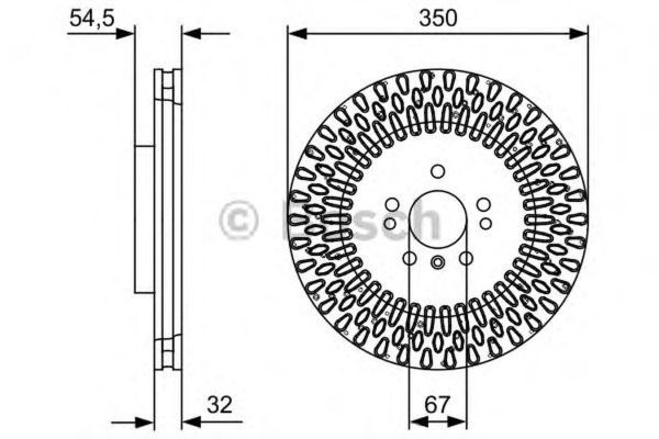 Disc frana MERCEDES-BENZ GLE cupe C292 BOSCH 09864