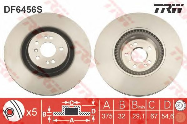 Disc frana MERCEDES-BENZ M-CLASS (W164) (2005 - 2016) TRW DF6456S