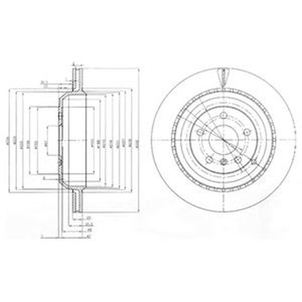 Disc frana MERCEDES-BENZ R-CLASS W251 V251 DELPHI 