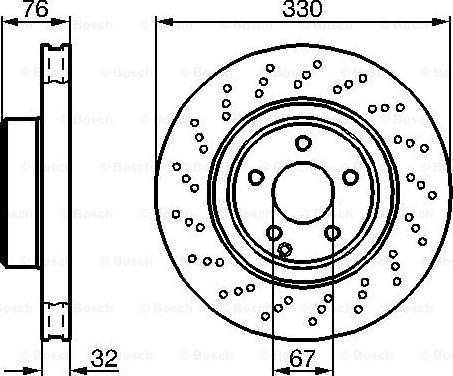 Disc frana MERCEDES-BENZ S-CLASS (C215), Compartiment, 03.1999 - 12.2006 BOSCH 0 986 478 470