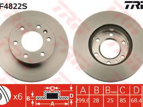 Disc frana MERCEDES-BENZ SPRINTER 3,5-t bus (906) (2006 - 2020) TRW DF4822S