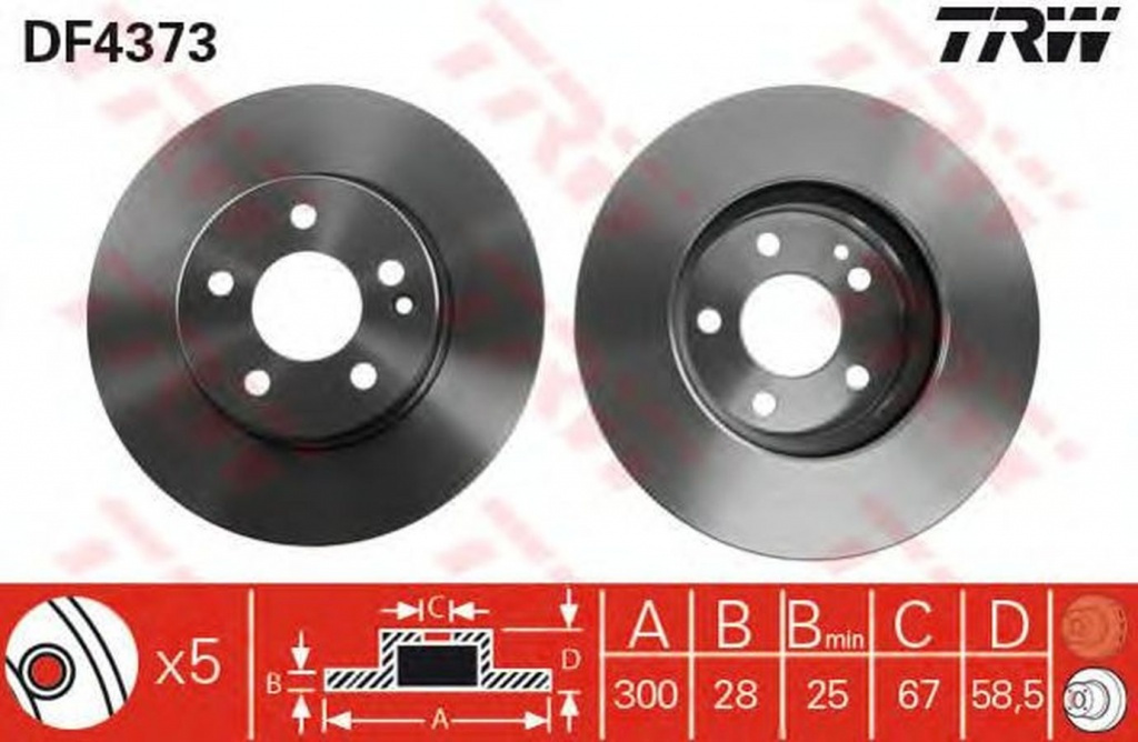 Disc frana MERCEDES-BENZ VITO MIXTO caroserie W639