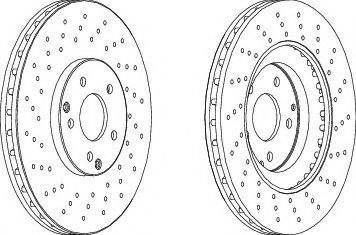 Disc frana MERCEDES C-CLASS T-Model (S203) (2001 - 2007) FERODO DDF1582C-1 piesa NOUA