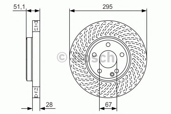 Disc frana MERCEDES GLA-CLASS (X156) (2013 - 2016) Bosch 0 986 479 A58