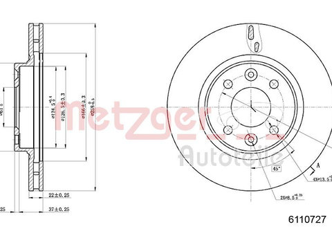 Disc frana METZGER 6110727