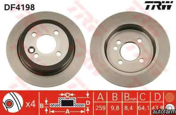 Disc frana MINI MINI Cabriolet R52 TRW DF4198