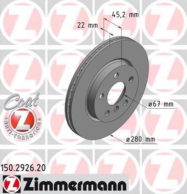 Disc frana MINI MINI (F56) - ZIMMERMANN 150.2926.20