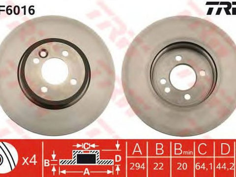 Disc frana MINI MINI R50 R53 TRW DF6016 PieseDeTop